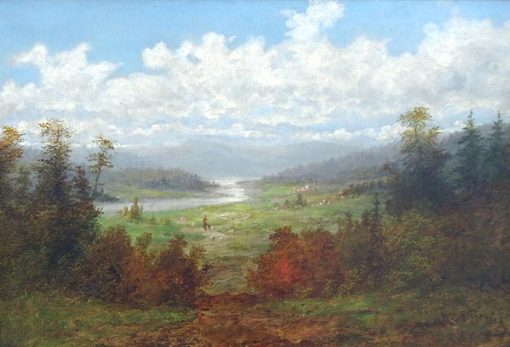 Linville River landskap av William Charles Anthony Frerichs