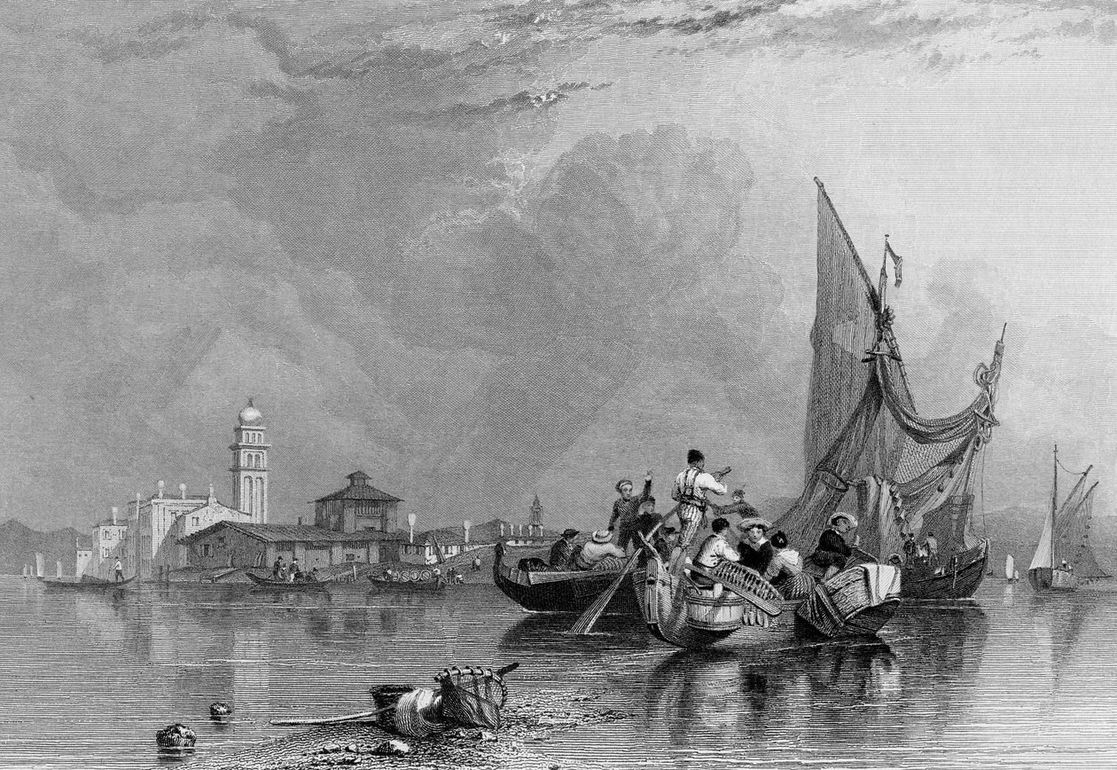 Murano, gravert av Robert Wallis, 1836 av Clarkson Frederick Stanfield