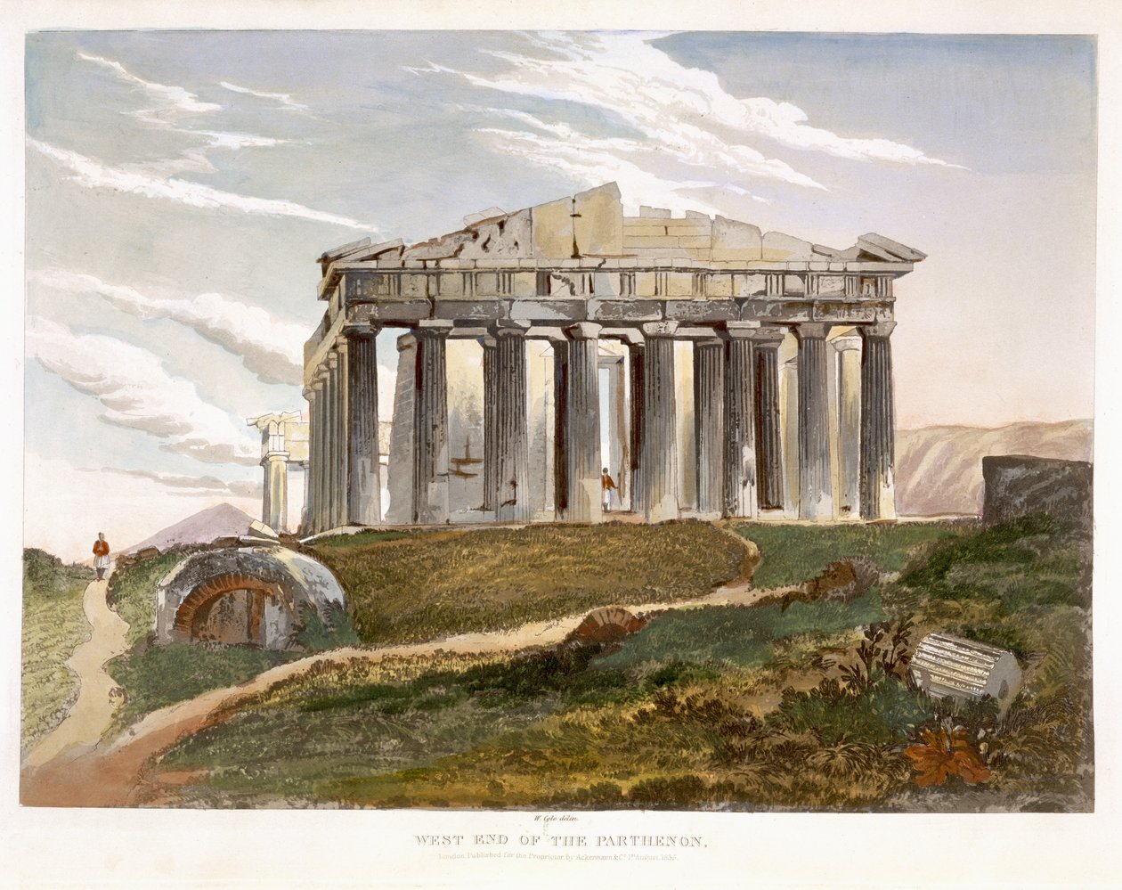 Vestenden av Parthenon, fra 