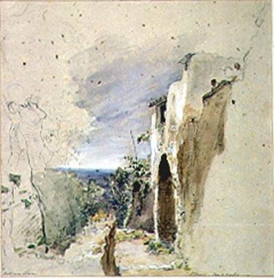 Kystutsikt nær Sorrento, Napolibukta av William Collins
