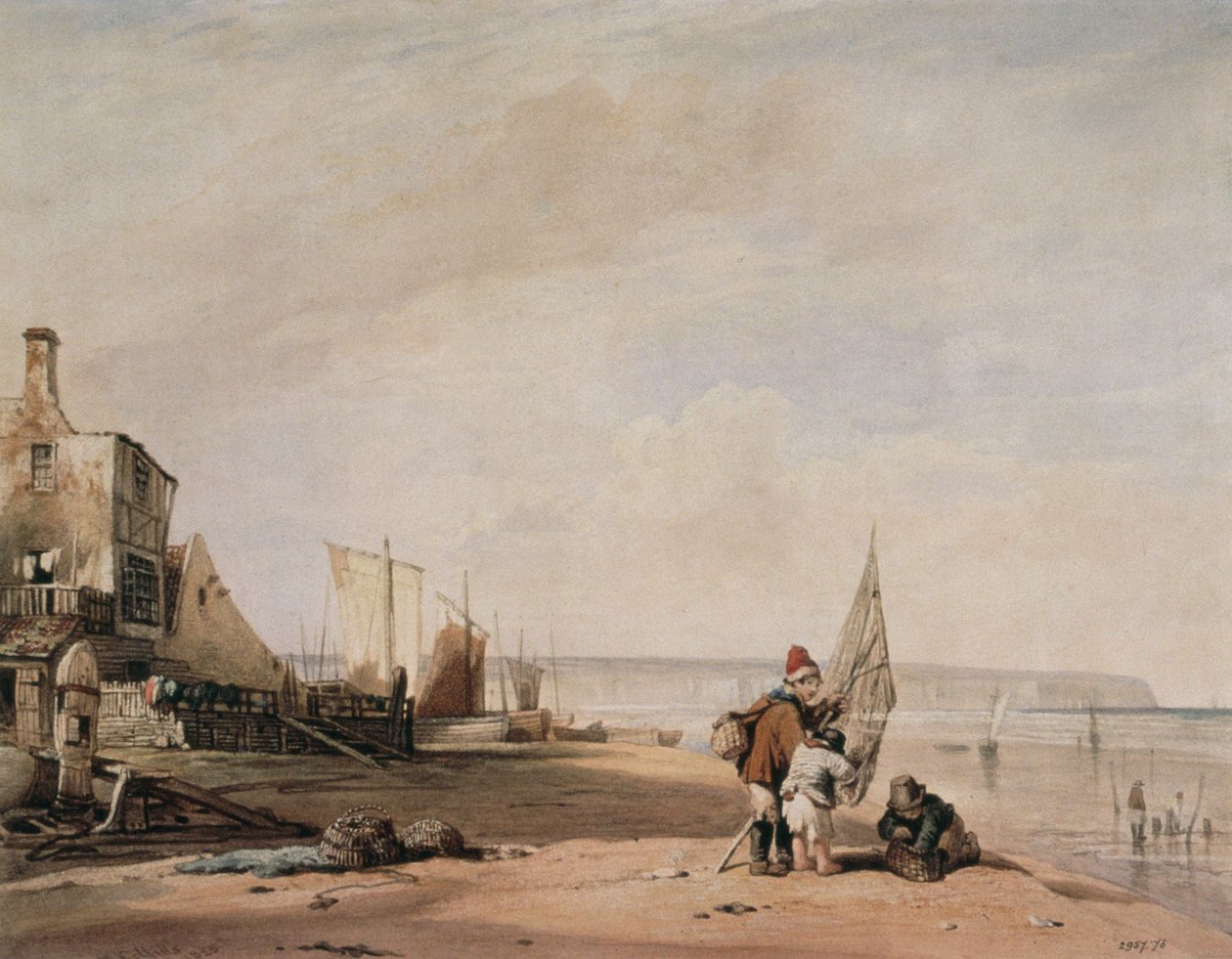 Juvenile Shrimpers, Deal, 1800-tallet av William Collins