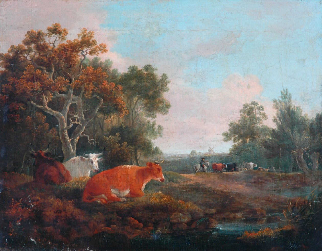 Landskap med storfe av William Collins