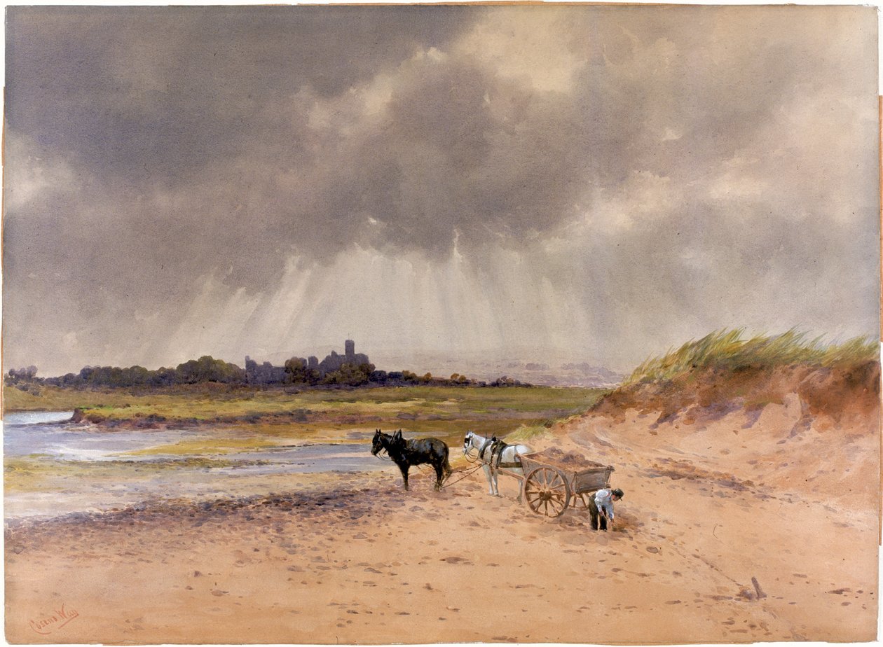 A Stormy Day, Warkworth (kroppsfarge) av William Cosens Way