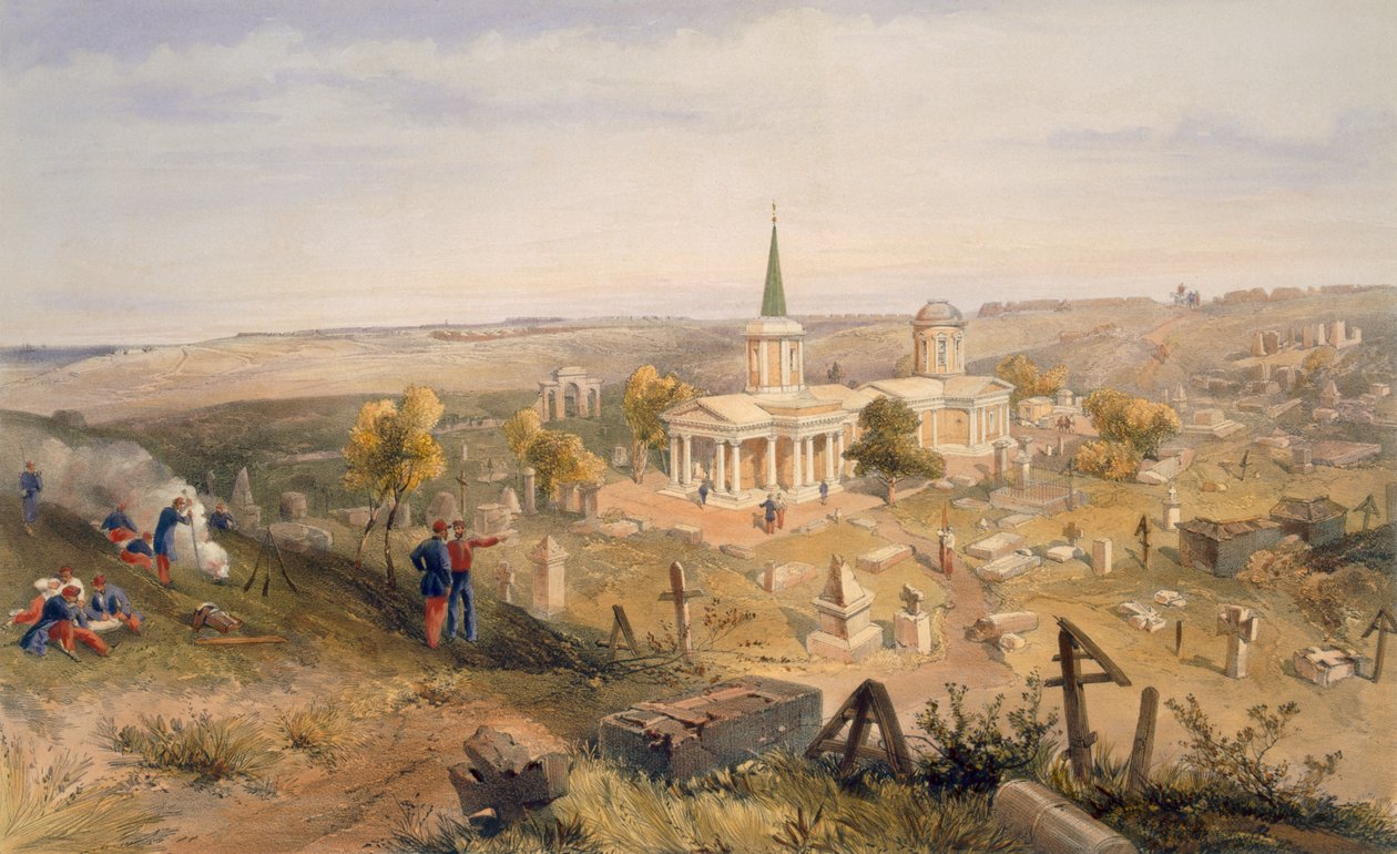 Karantenekirkegård og kirke, tallerken fra 