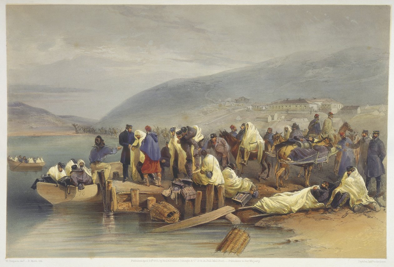 The Embarkation of the Sick at Balaklava, plate fra 