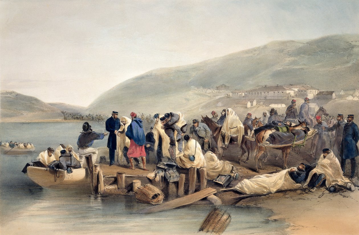 The Embarkation of the Sick at Balaklava, plate fra 
