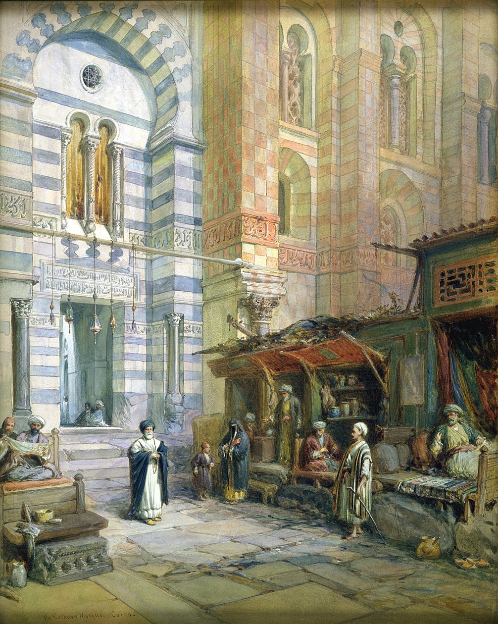 Maristan eller moske-sykehuset i Kalaun, Kairo, 1882 av William Crimea Simpson