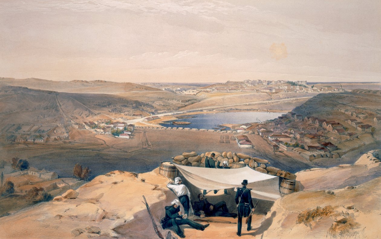 Town Batteries, eller Interior Fortifications of Sebastopol, tallerken fra 