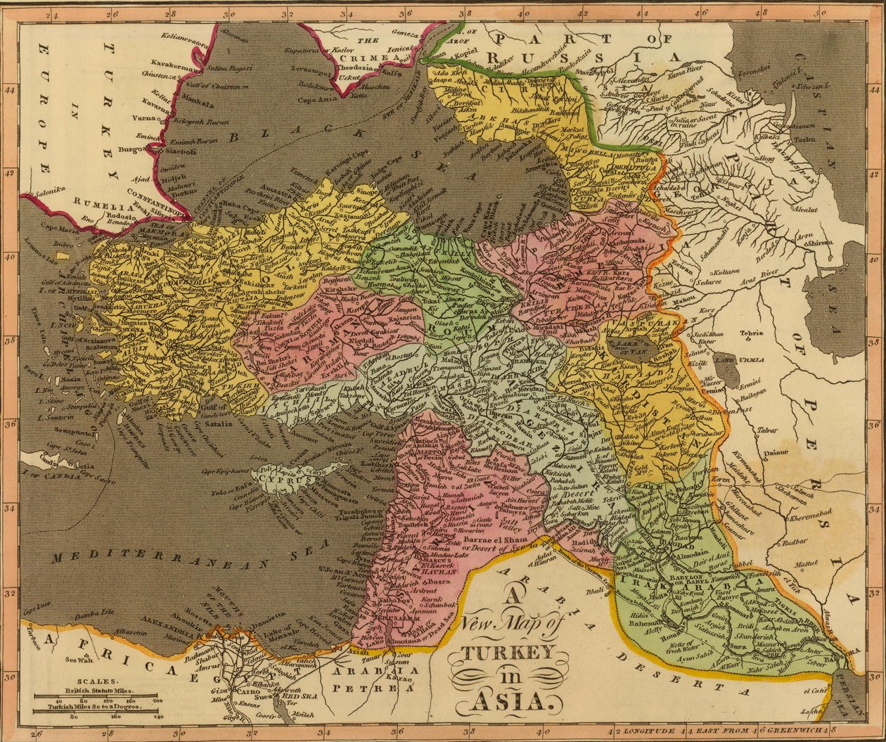 Et nytt kart over Tyrkia i Asia. av William Darton