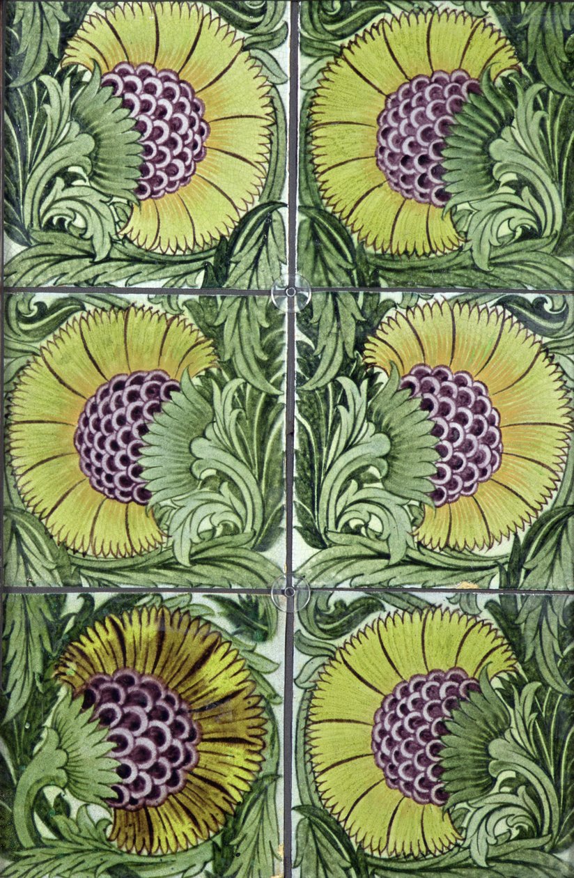 Panel av fliser, 1872-81 (keramikk) av William de Morgan