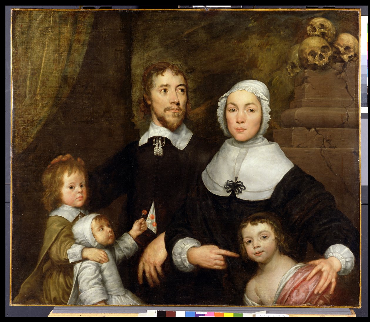 Portrett av en familie, sannsynligvis det av Richard Streatfeild, ca. 1645 av William Dobson