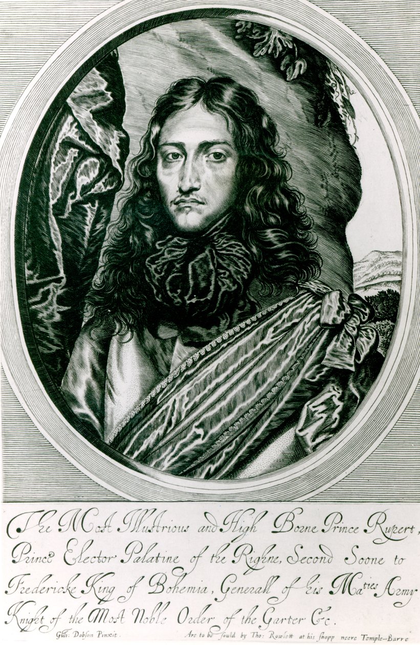 Prins Rupert av Rhinen gravert av William Faithorne av William Dobson
