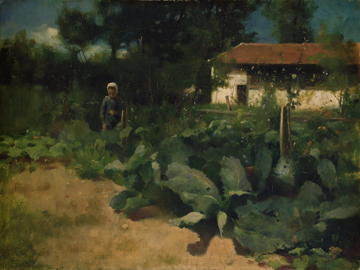 En fransk kjøkkenhage, 1883 av William Edward Stott