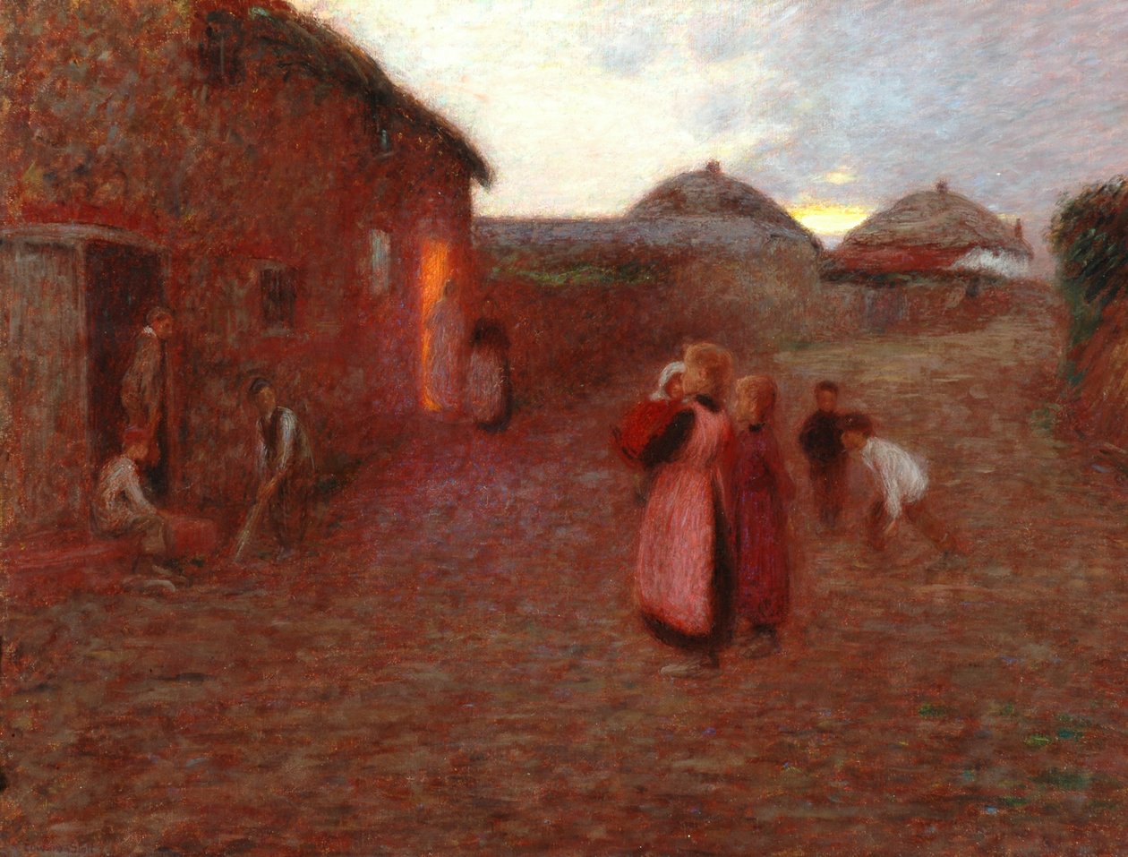 En landsbygate av William Edward Stott
