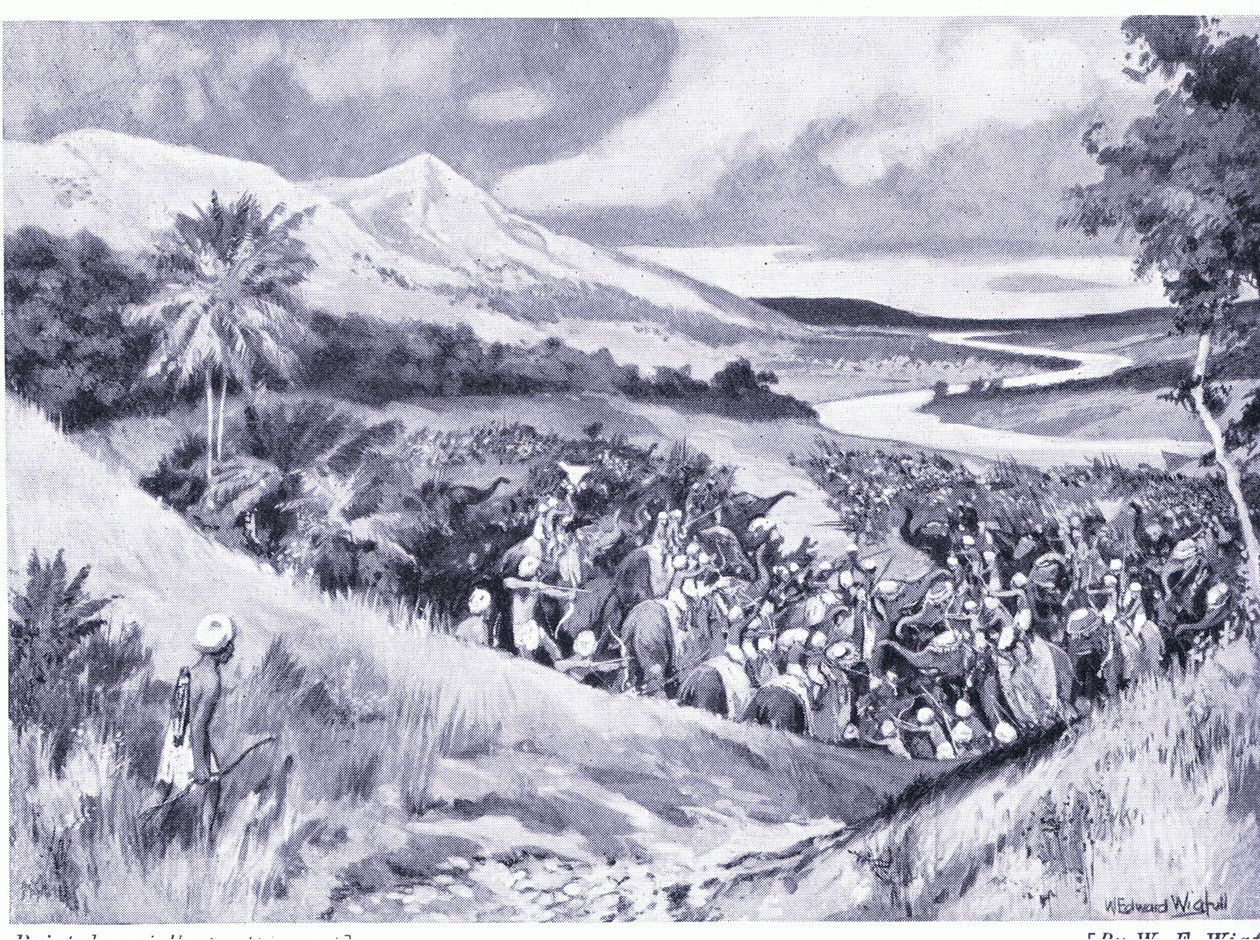 Et singalesisk raid inn i det sørlige India 1175 e.Kr av William Edward Wigfull