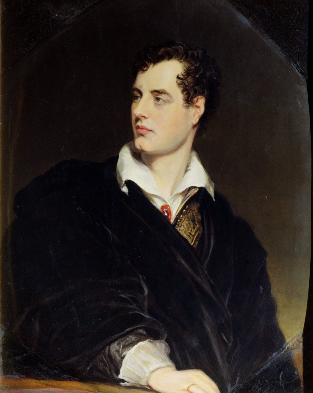 Lord Byron etter et portrett malt av Thomas Phillips i 1814 (se 41918), 1844 (emalje) av William Essex