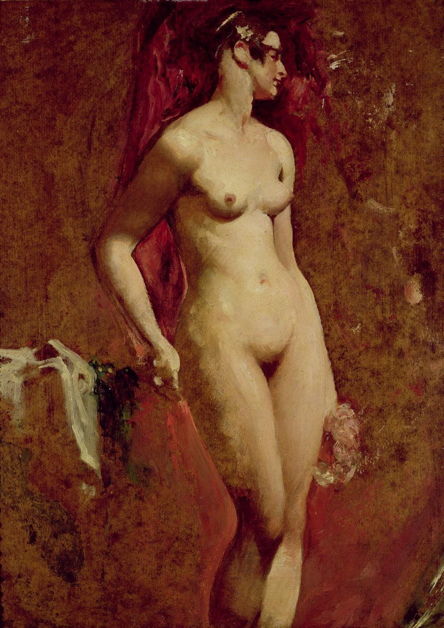 Naken kvinne stående av William Etty