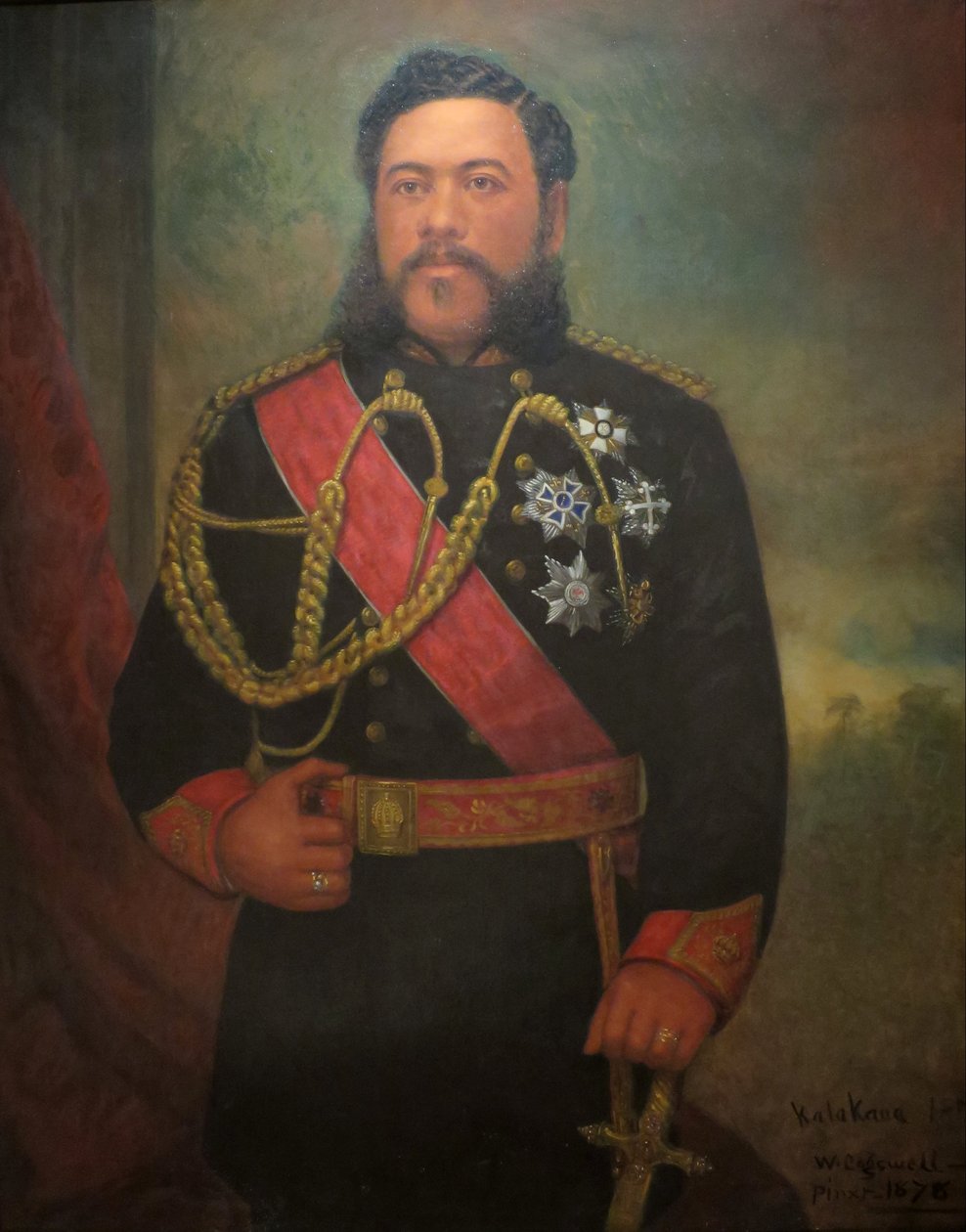Portrett av kong Kalakaua av William F. Cogswell