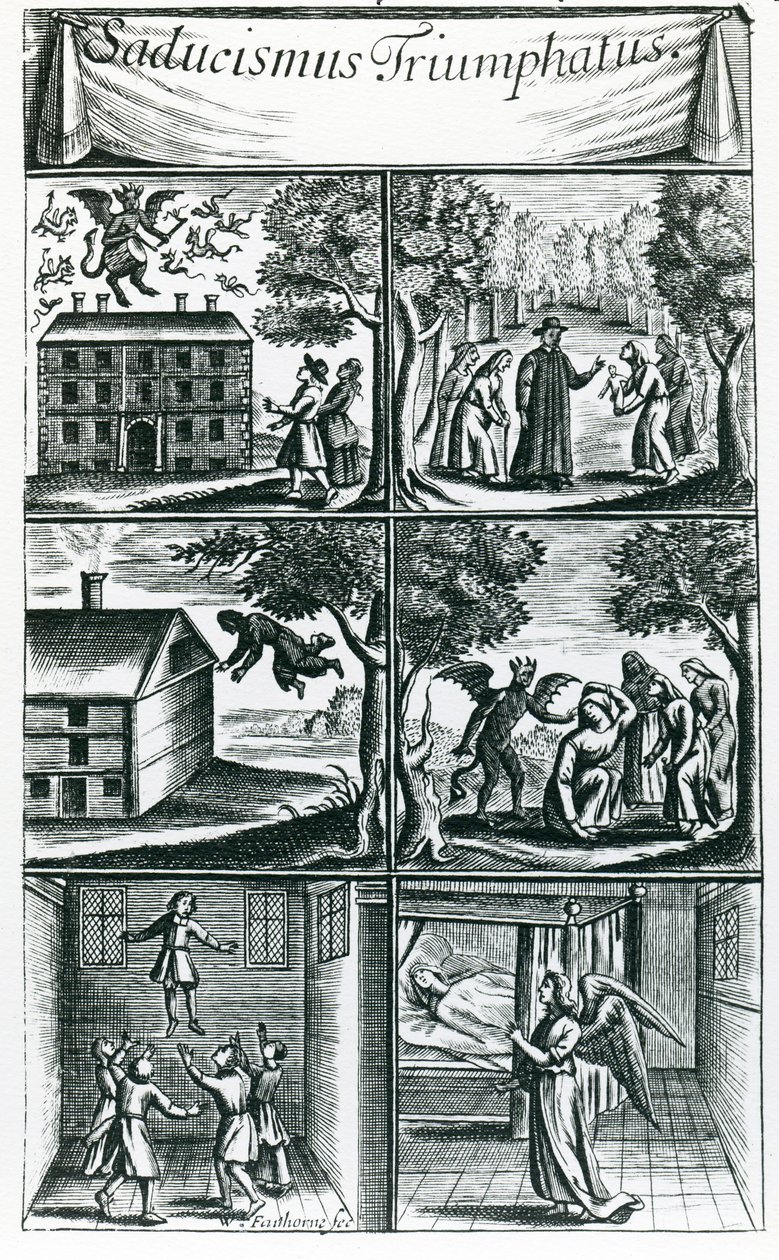 Saducismus Triumphatus, den andre delen, gravert av kunstneren av William Faithorne