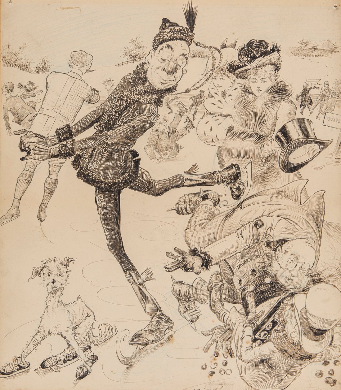 Ally Sloper Skating, 1902 av William Fletcher Thomas