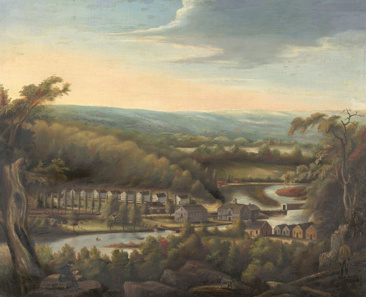 Eli Whitney Gun Factory, ca. 1826-8 av William Giles Munson