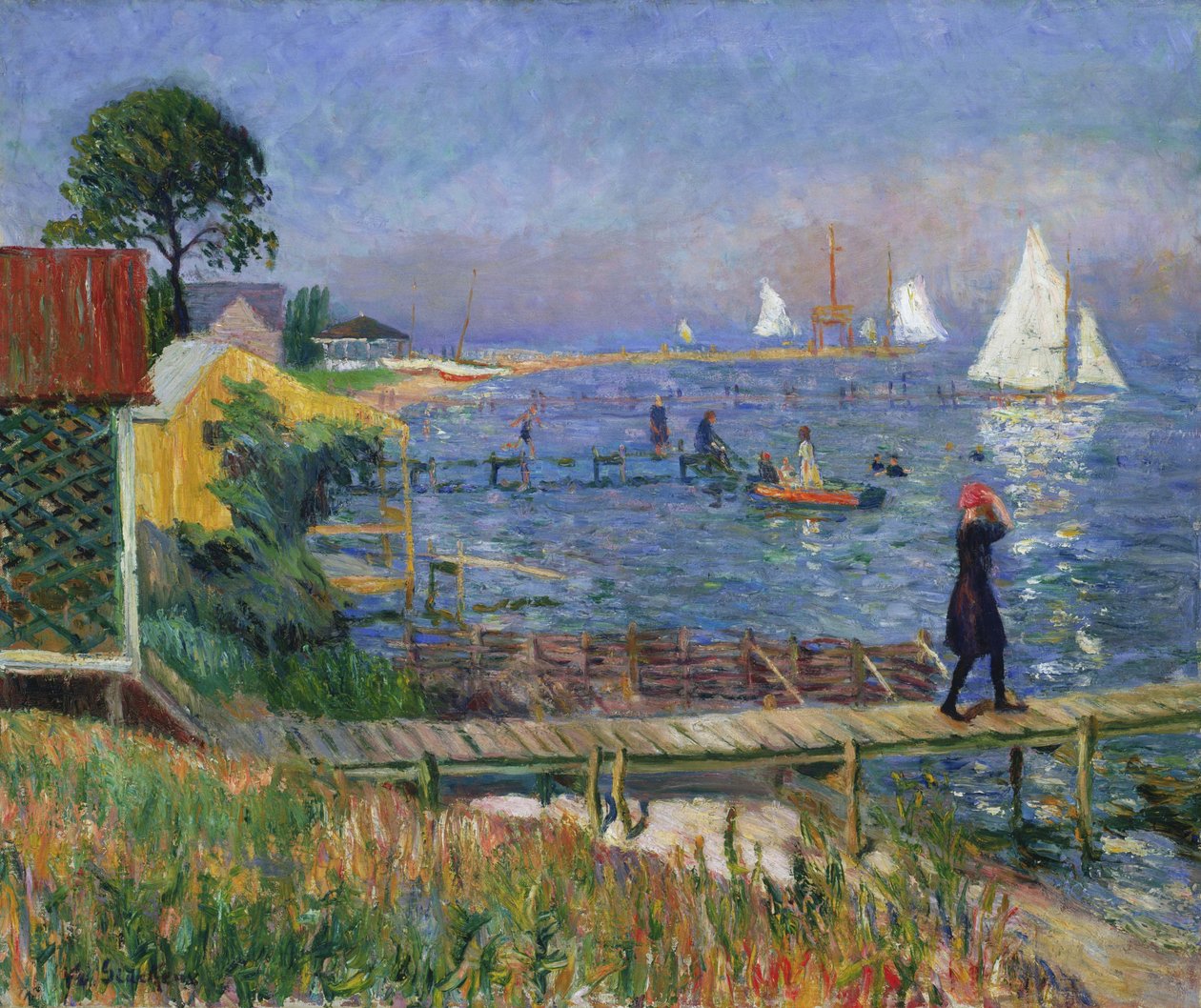 Badende på Bellport av William James Glackens
