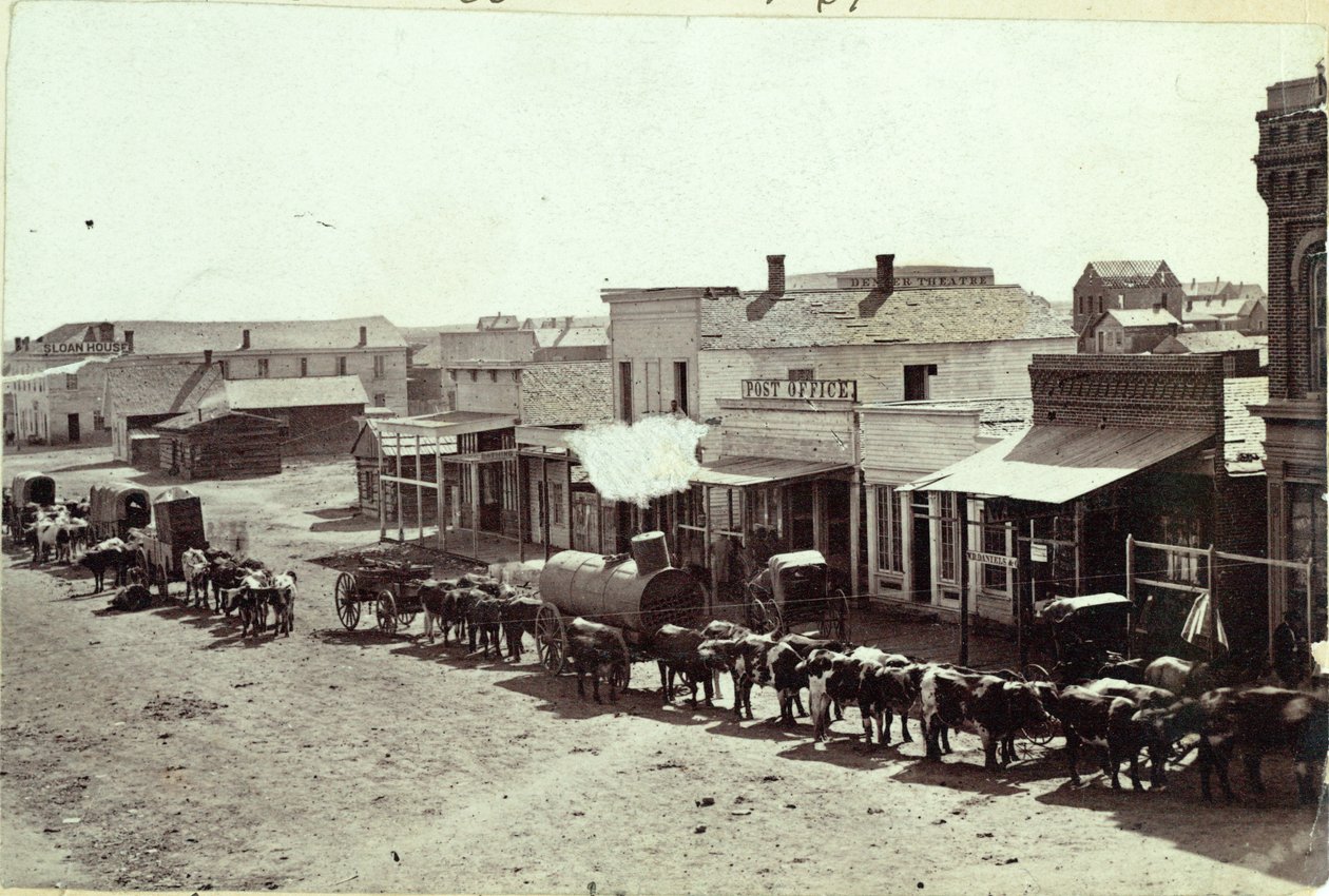 Larimer St, Denver, Colorado, 1862 av William Gunnison Chamberlain