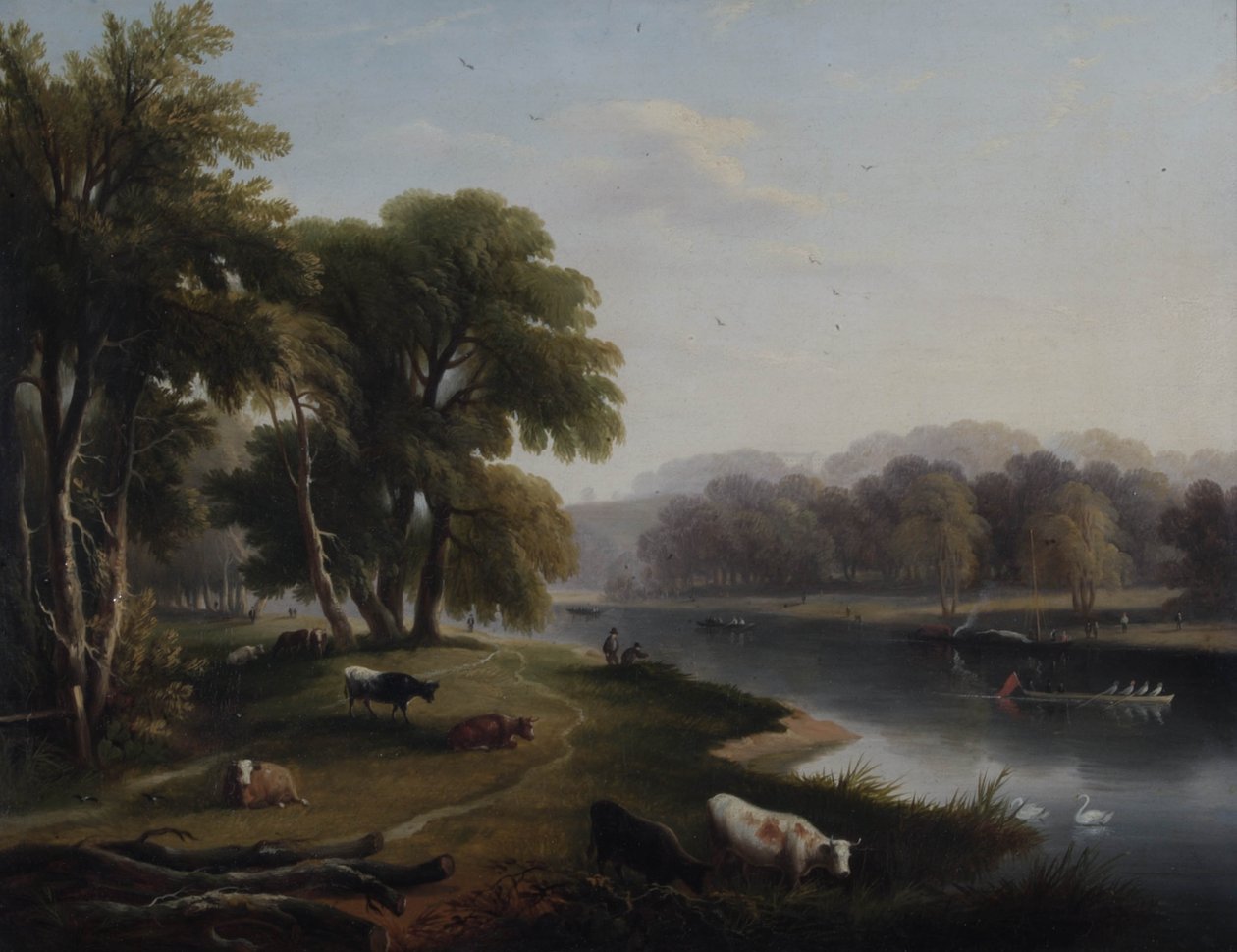 Utsikt over Themsen ved Twickenham, 1820 av William Havell