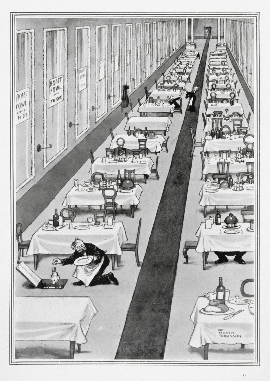Roast Fowl Today, fra Some Frightful War Pictures, 1915 (trykk) av William Heath Robinson