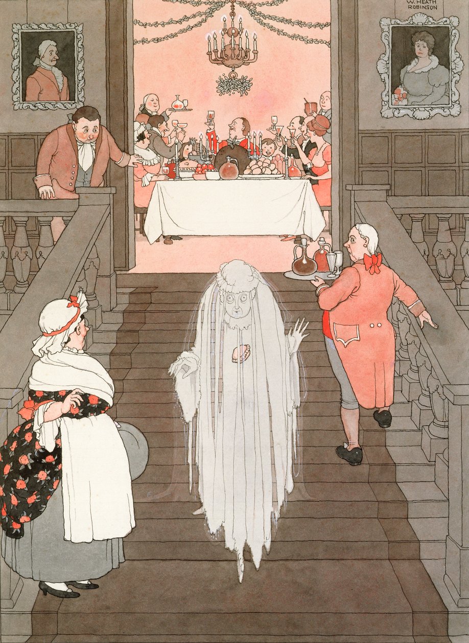 The Ghost and the Mince Pie, 1941 (penn og blekk og wc) av William Heath Robinson