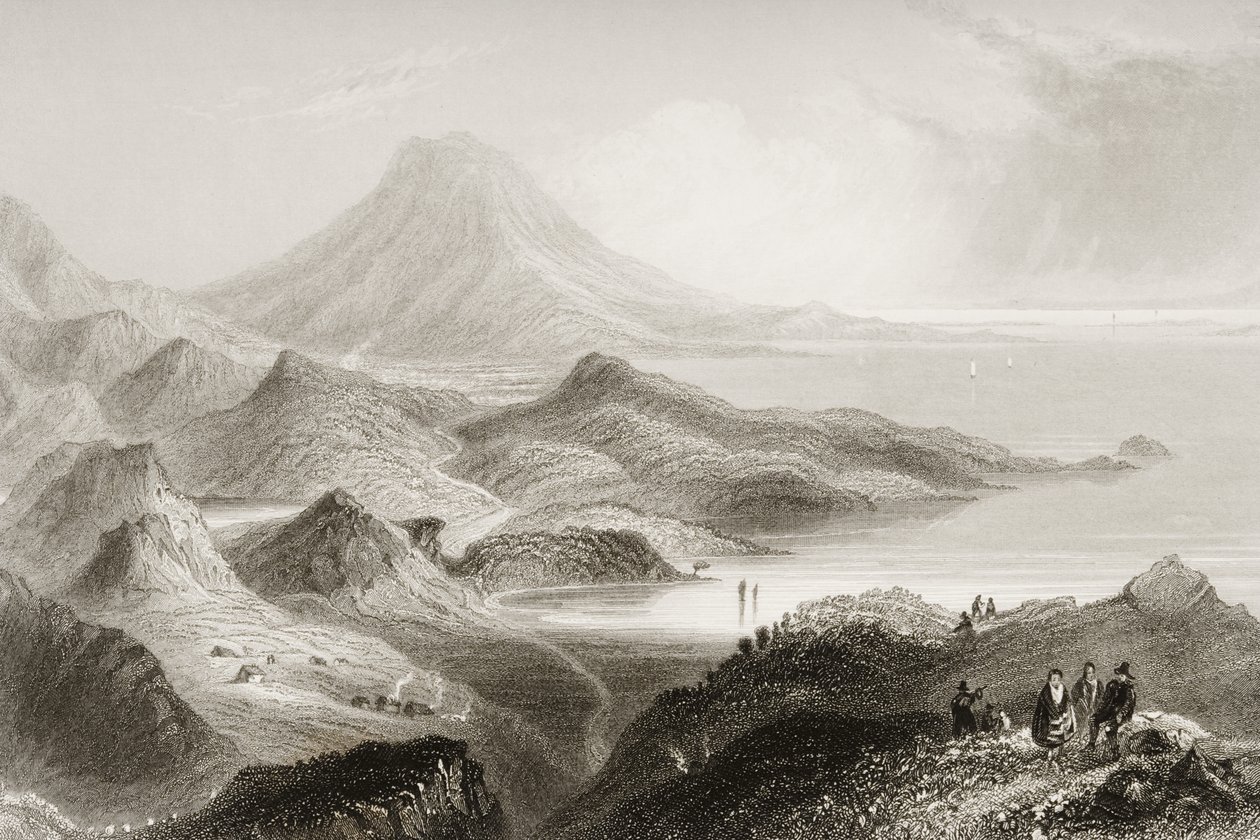 Lough Conn og Mount Nephin, County Mayo, Irland, fra 