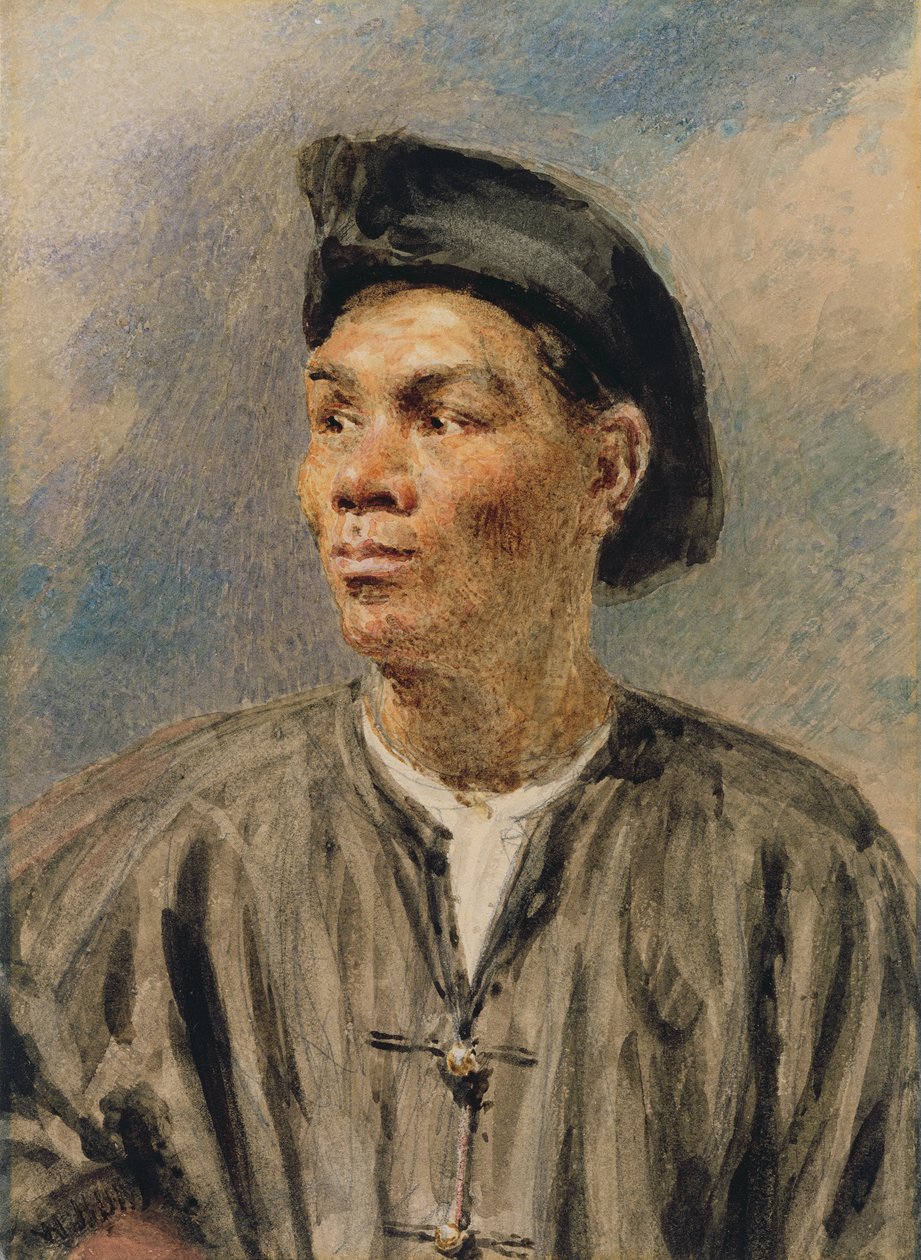 En mulattgutt (wc på papir) av William Henry Hunt