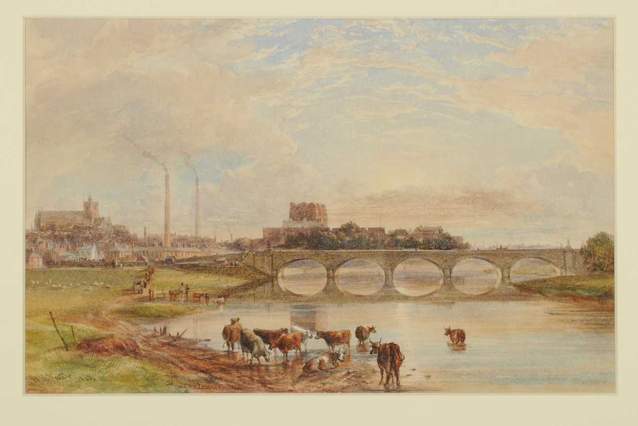Carlisle from the Sands, 1868 (wc på papir) av William Henry Nutter