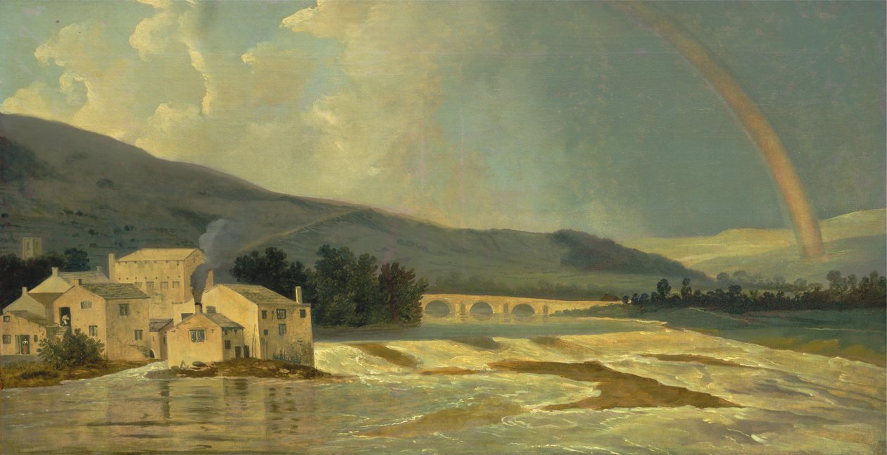 Otley Bridge ved River Wharfe av William Hodges
