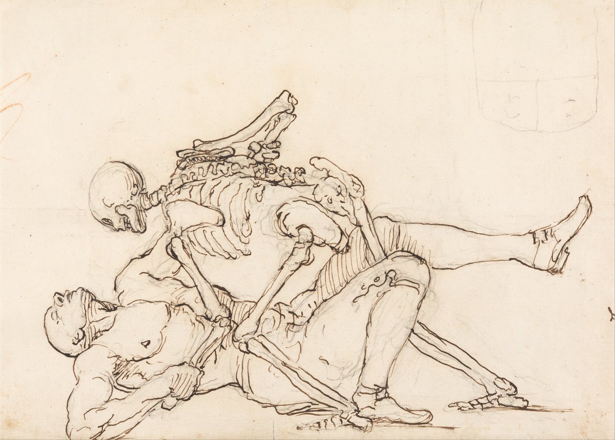 George Taylors Epitaph- Death Giving George Taylor a Cross Buttock av William Hogarth