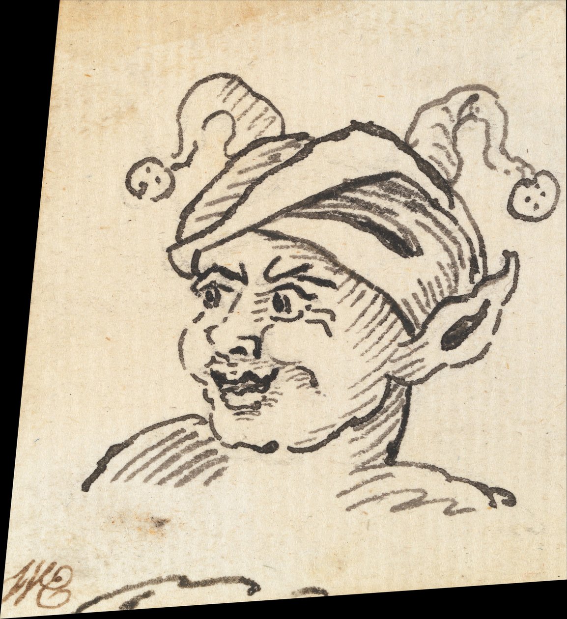 Grotesk mannlig hode av William Hogarth