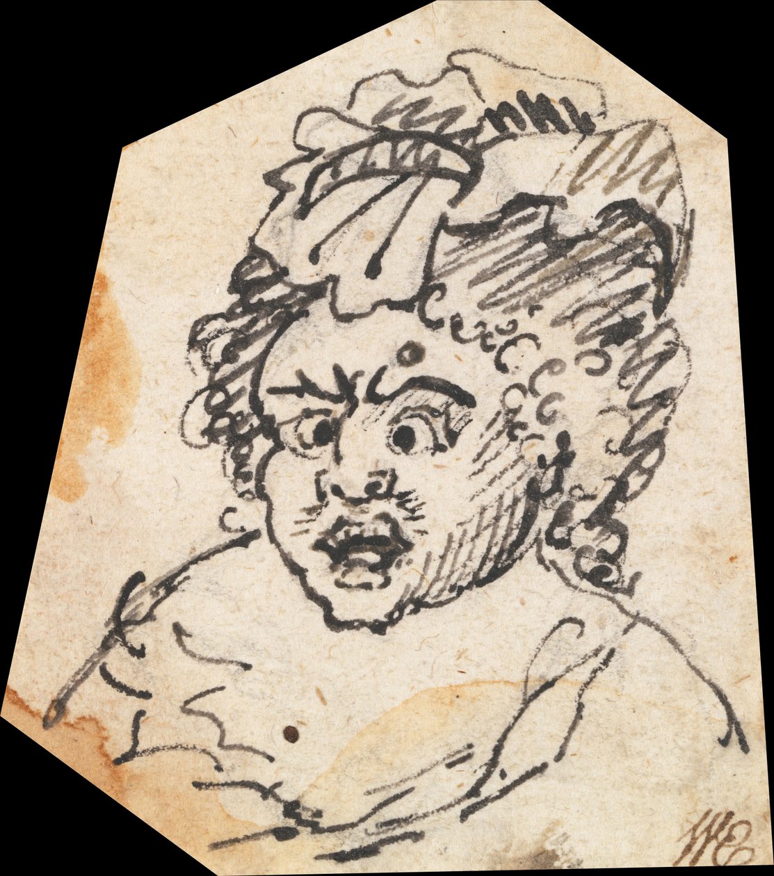 Grotesk mannlig hode av William Hogarth