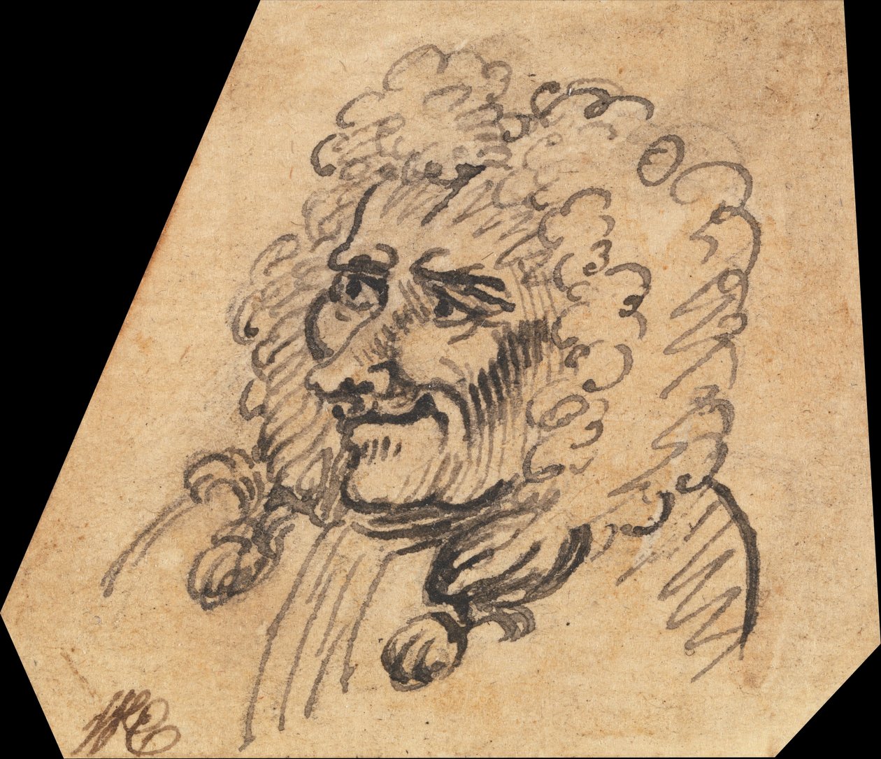 Grotesk mannlig hode av William Hogarth