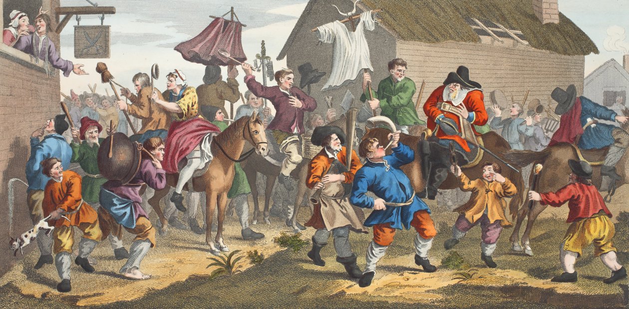 Hudibras Encounters the Skimmington, illustrasjon fra 