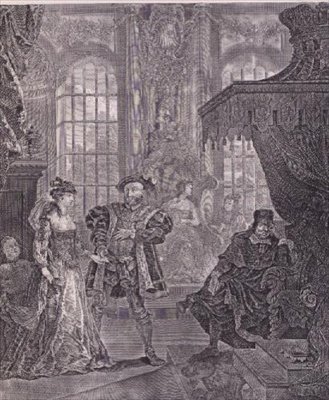 Kong Henrik den åttende og Anna Bullen (se også 10489) av William Hogarth