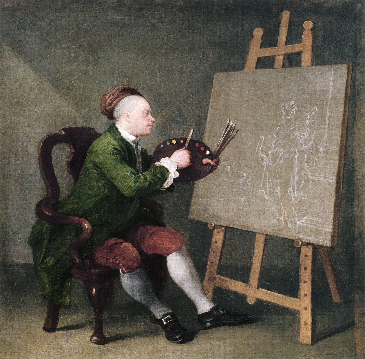Selvportrett av William Hogarth