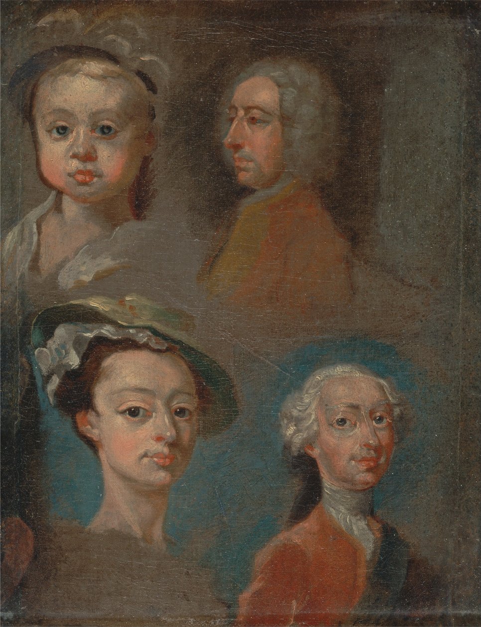 Studier av hoder av William Hogarth
