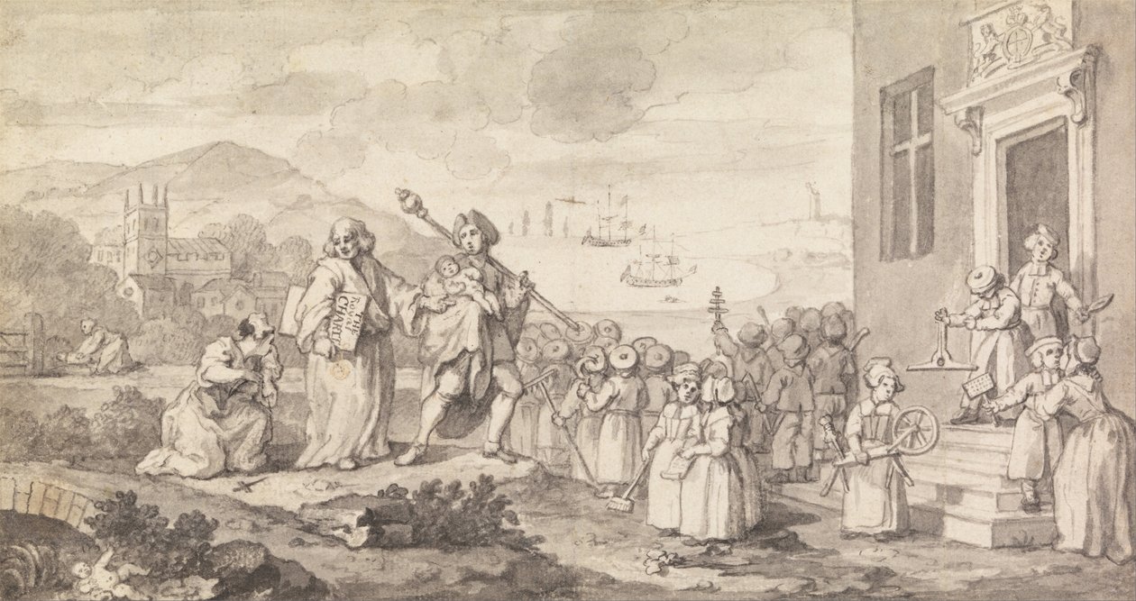 Studere for Foundlings av William Hogarth