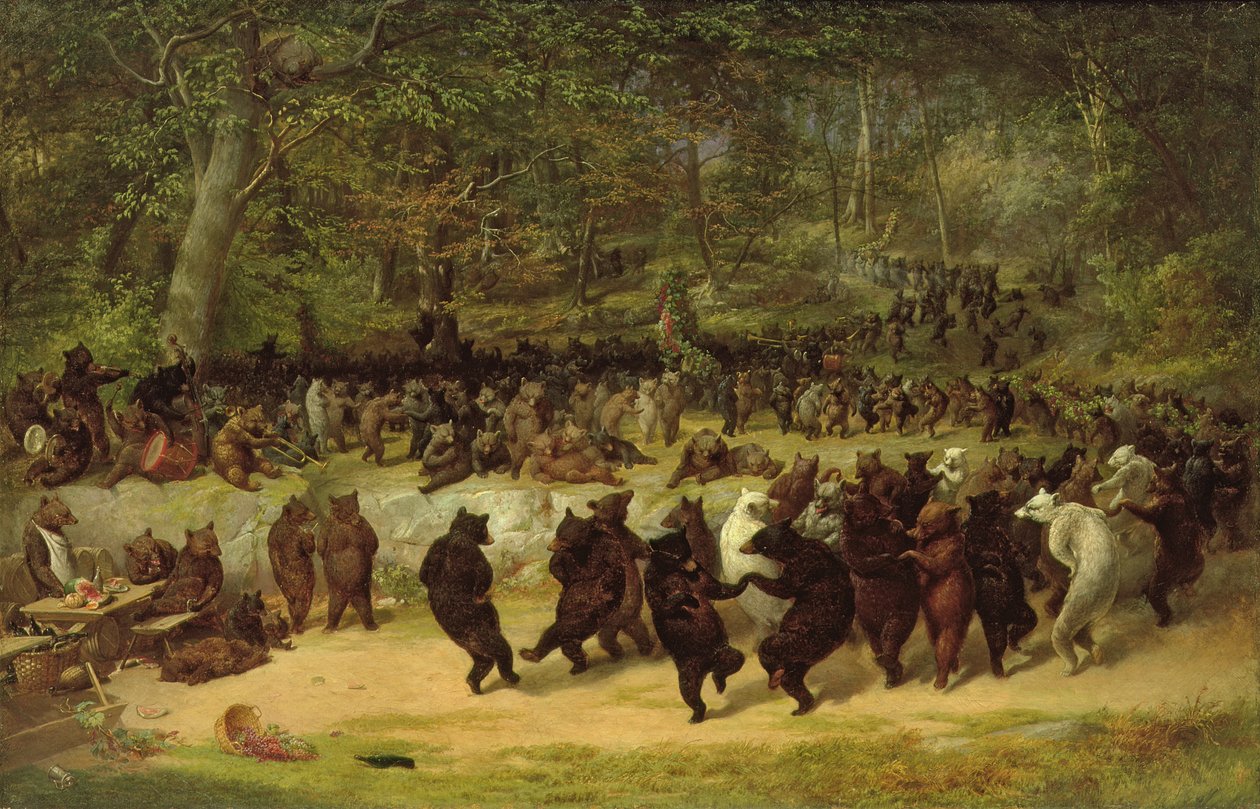 Bjørnedansen, ca. 1850 av William Holbrook Beard