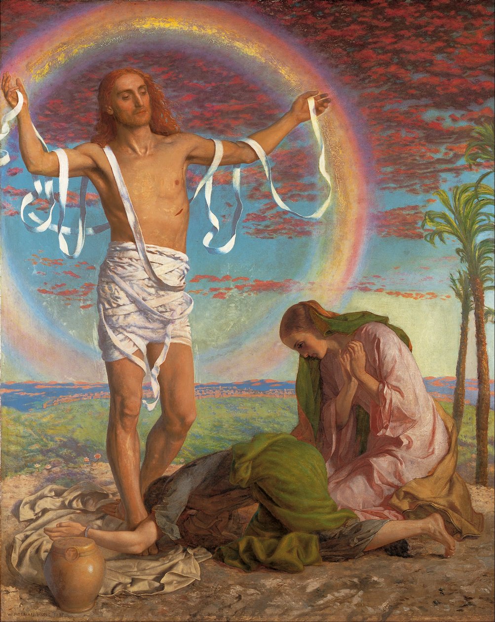 Kristus og de to Maria av William Holman Hunt