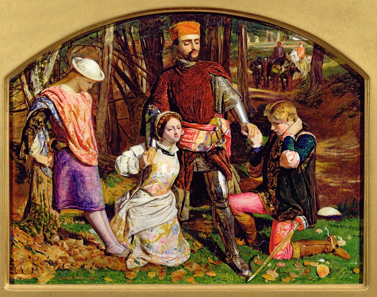 Valentine reddet Silvia fra Proteus, 1851 (se 104475) av William Holman Hunt