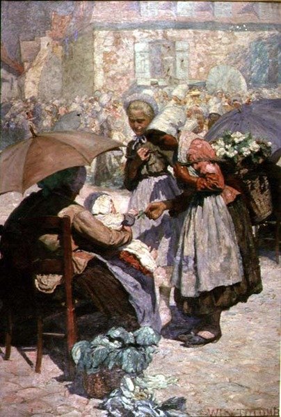 Markedsdag, Etaples av William Holt Yates Titcomb