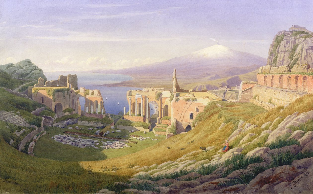 Taormina, Sicilia, 1876 av William J. Ferguson