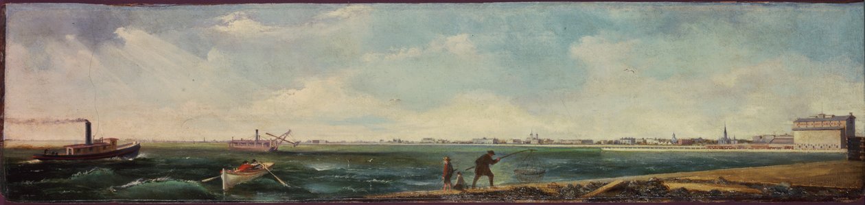 Michigan Avenue fra Eastern Extension of North Pier, Chicago, 1865 av William J. OBrien