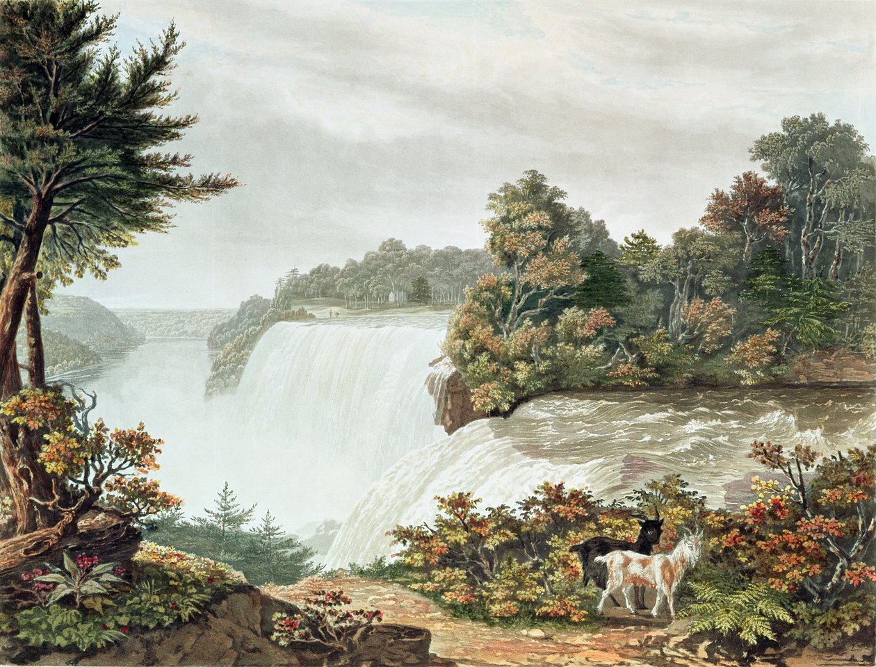Niagara Falls, fra Goat Island av William James Bennett